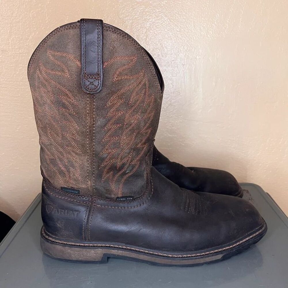 Ariat Groundbreaker wide Square Toe Steel Toe Work Boot men’s size 12